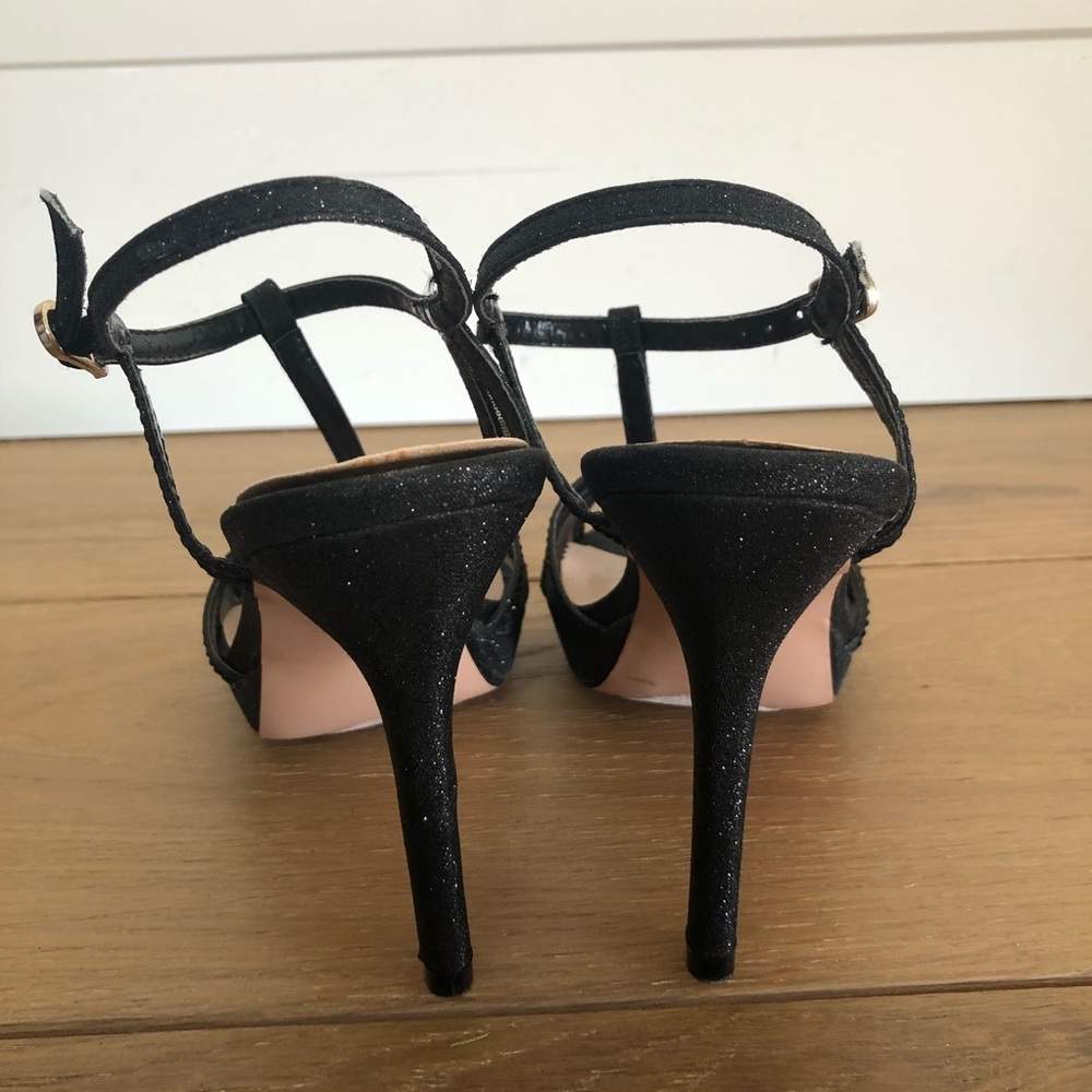 DE BLOSSOM COLLECTION Black Heels Size 7.5 - Picture 6 of 9